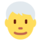 Man- White Hair emoji on Twitter